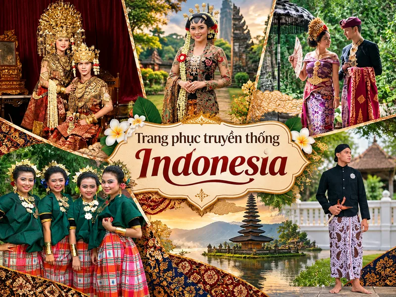 Trang phục truyền thống Indonesia thể hiện bản sắc văn hóa các vùng miền